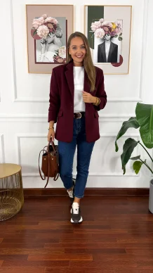 Marynarka Camila burgundowa