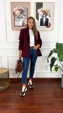 Marynarka Camila burgundowa