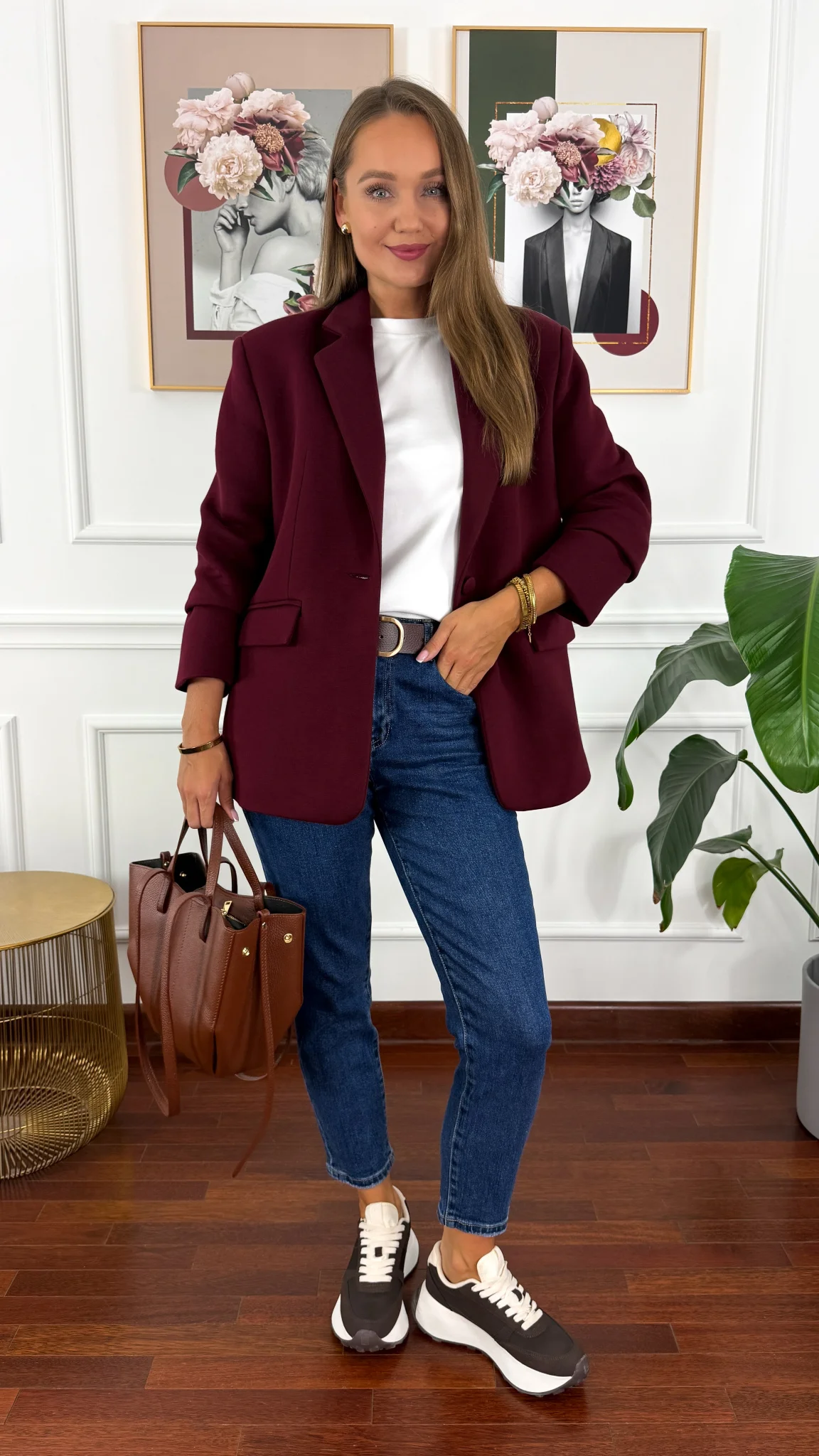 Marynarka Camila burgundowa