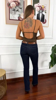 Wiskozowe body Tara czekoladowe