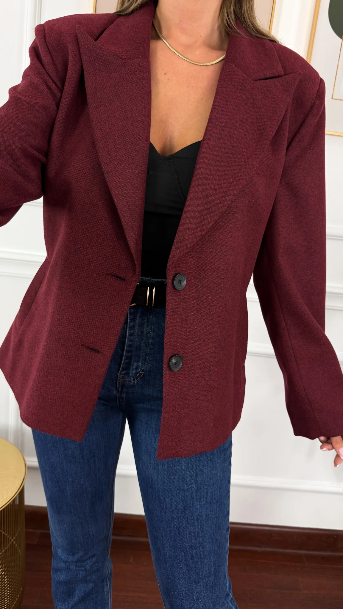 Marynarka Laura burgundowa