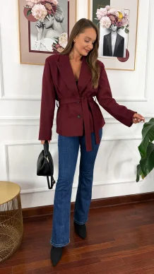 Marynarka Laura burgundowa