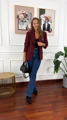 Marynarka Laura burgundowa