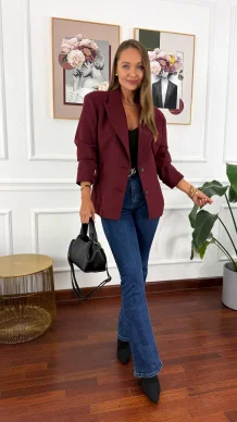 Marynarka Laura burgundowa