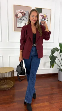 Marynarka Laura burgundowa