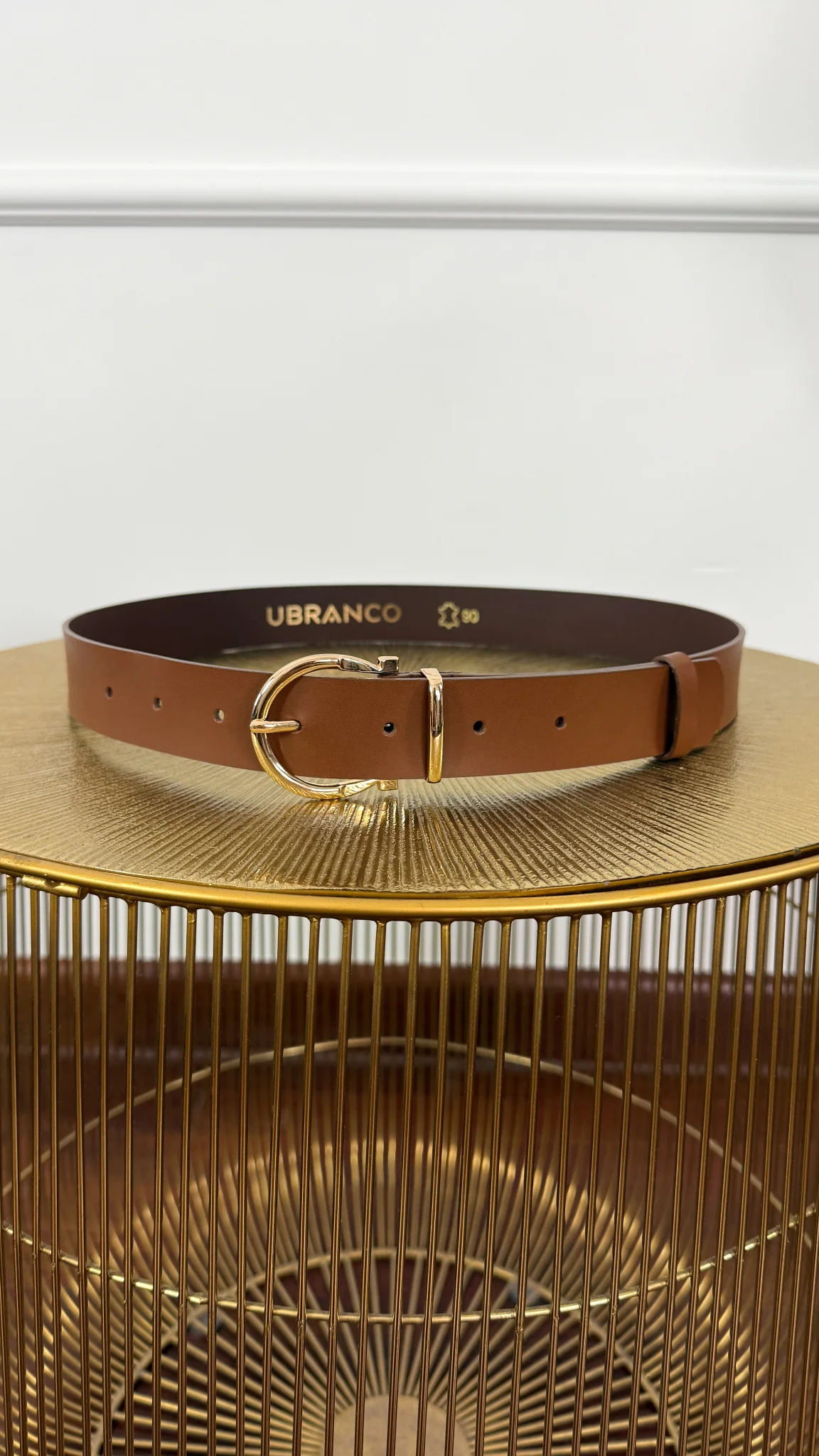 Skórzany pasek Dayra brązowy