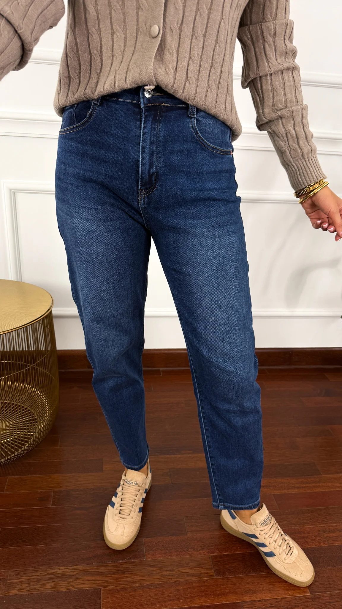 Spodnie Brona niebieski denim