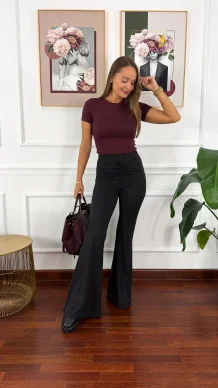 Bawełniana bluzka Vera burgundowy