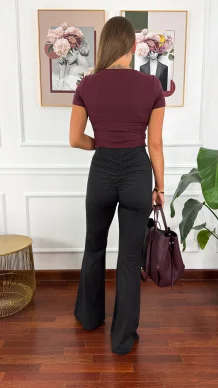 Bawełniana bluzka Vera burgundowy