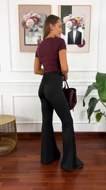 Spodnie dzwony Harel czarne