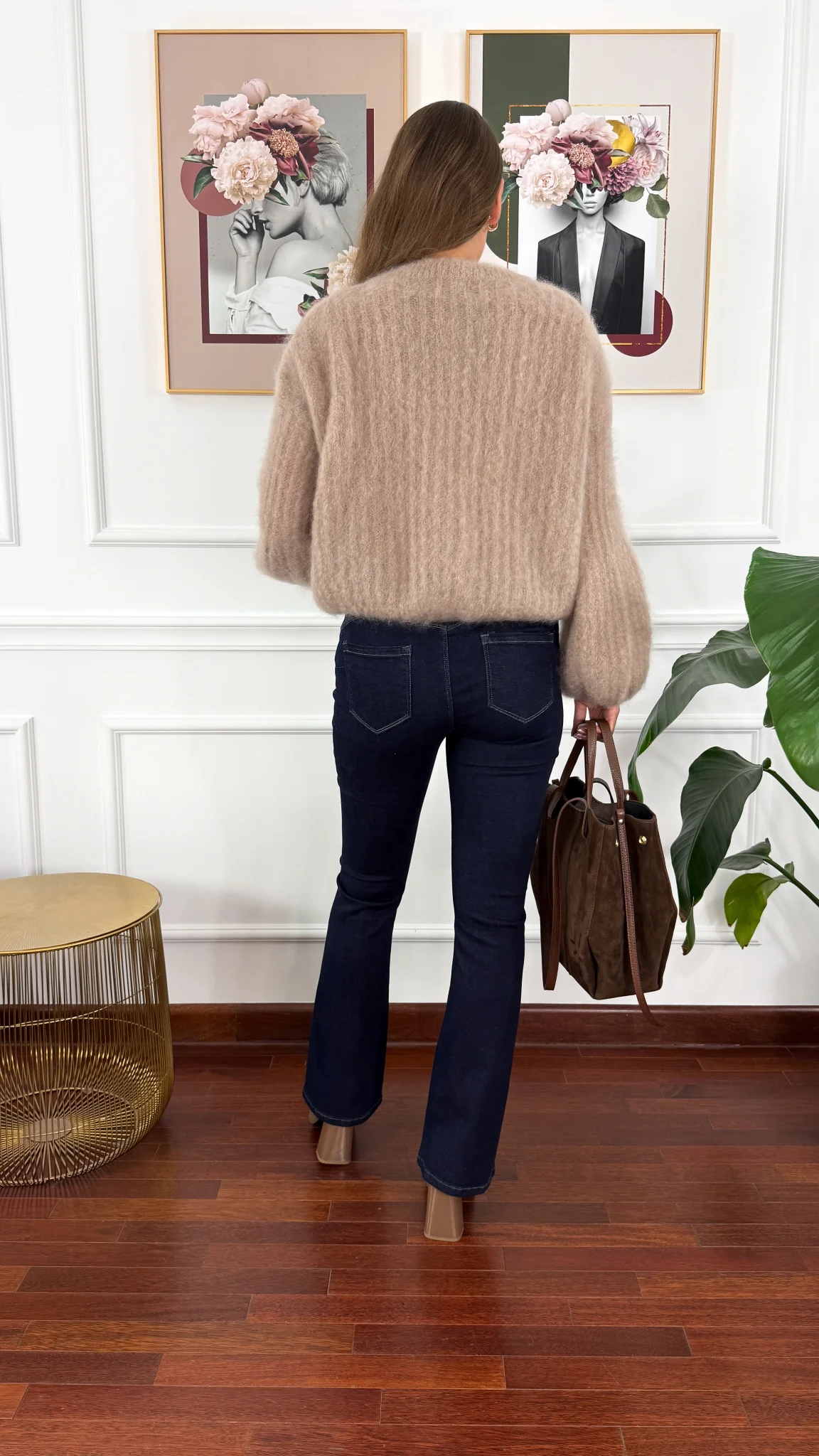 Moherowy sweter Maja beżowy