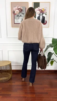 Moherowy sweter Maja beżowy