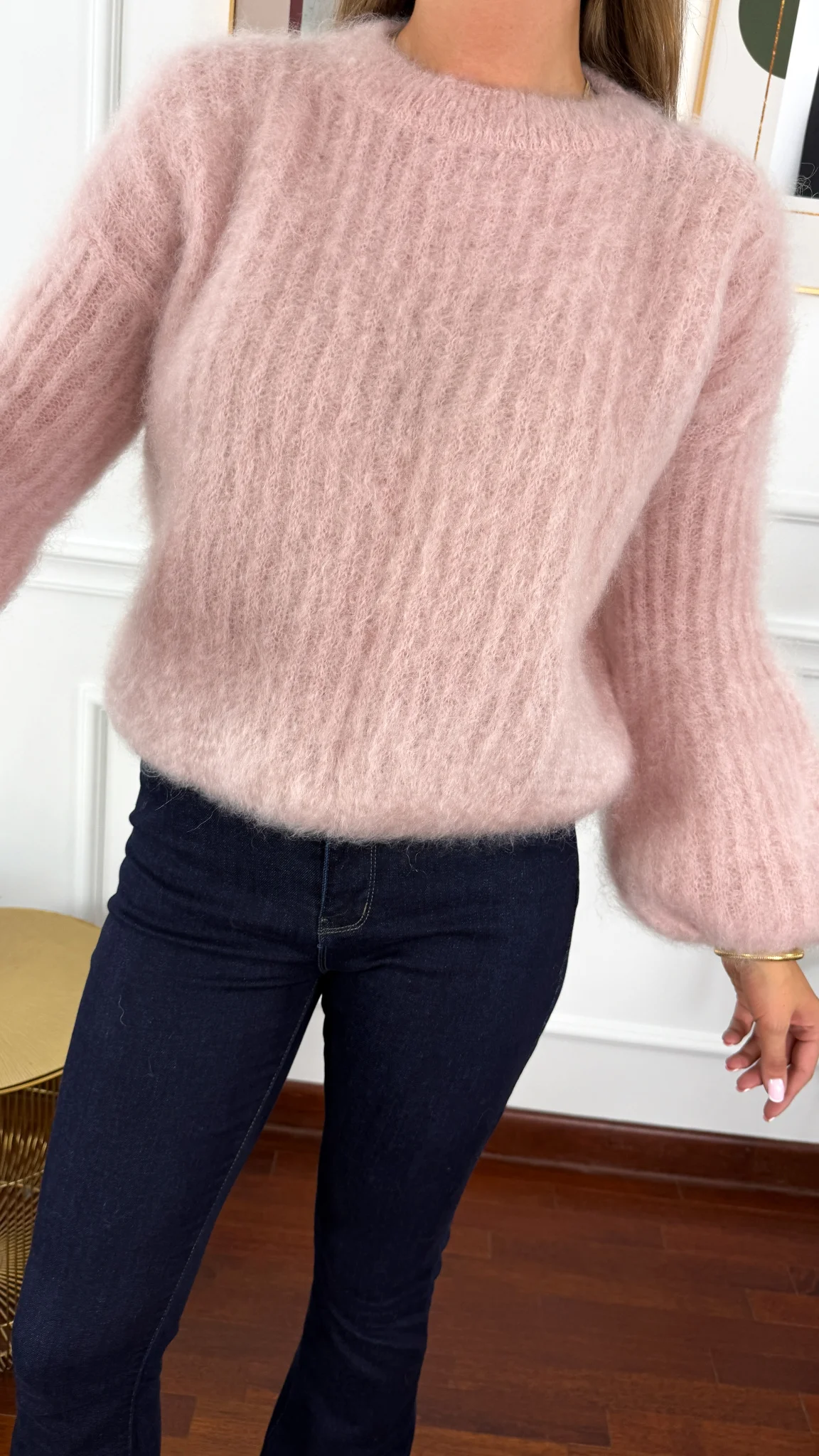 Moherowy sweter Maja różowy