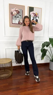 Moherowy sweter Maja różowy