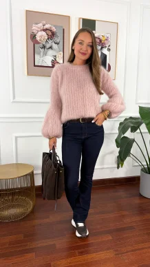 Moherowy sweter Maja różowy