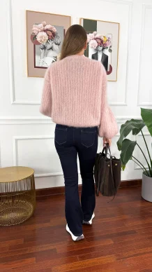 Moherowy sweter Maja różowy