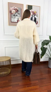 Moherowy kardigan Sari ecru