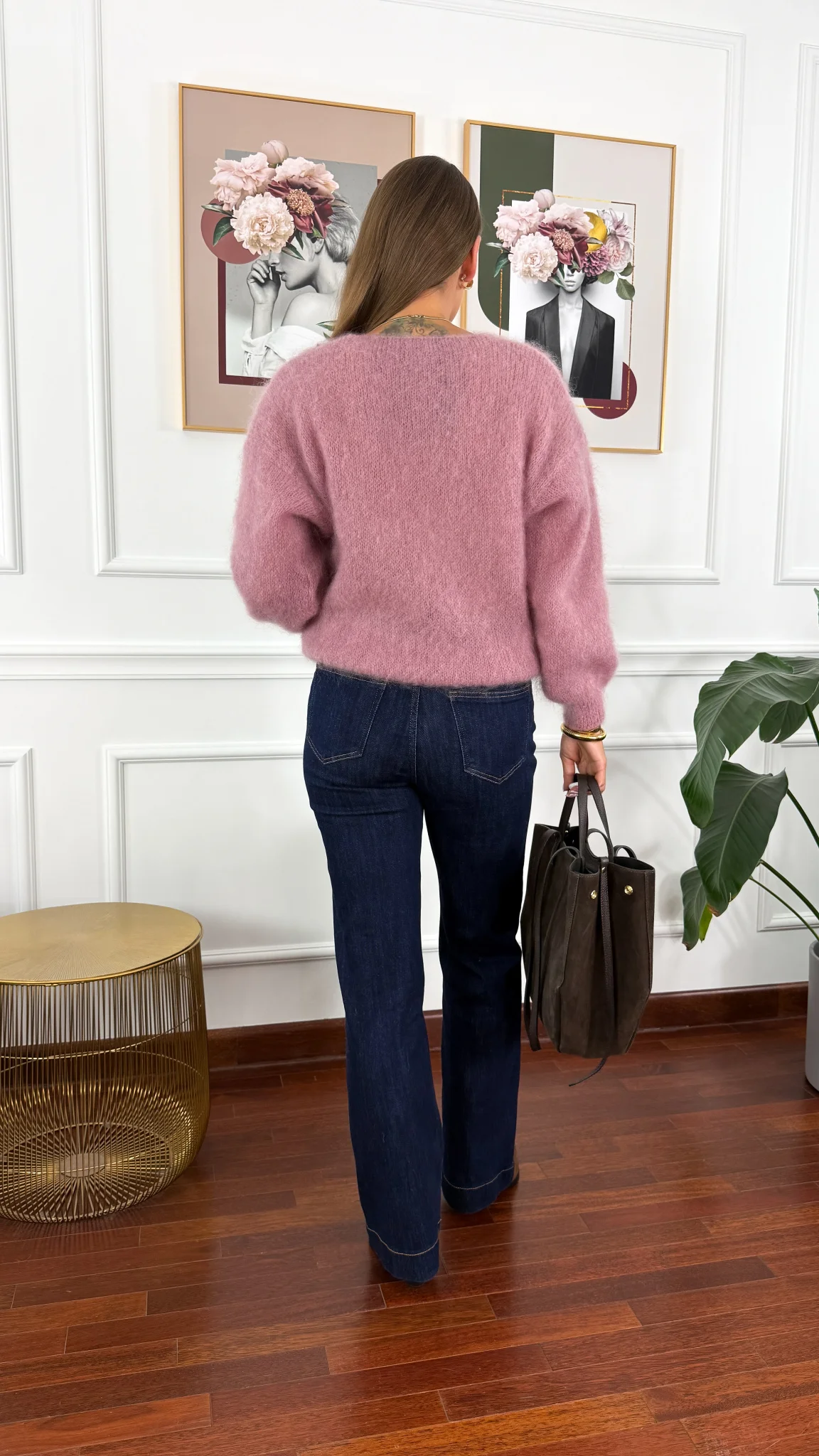 Moherowy sweter Lily różowy