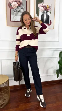 Spodnie mom-fit Lina ciemny denim