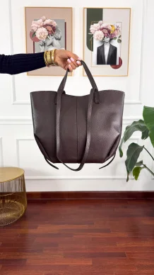 Skórzana torebka Fino czekoladowa