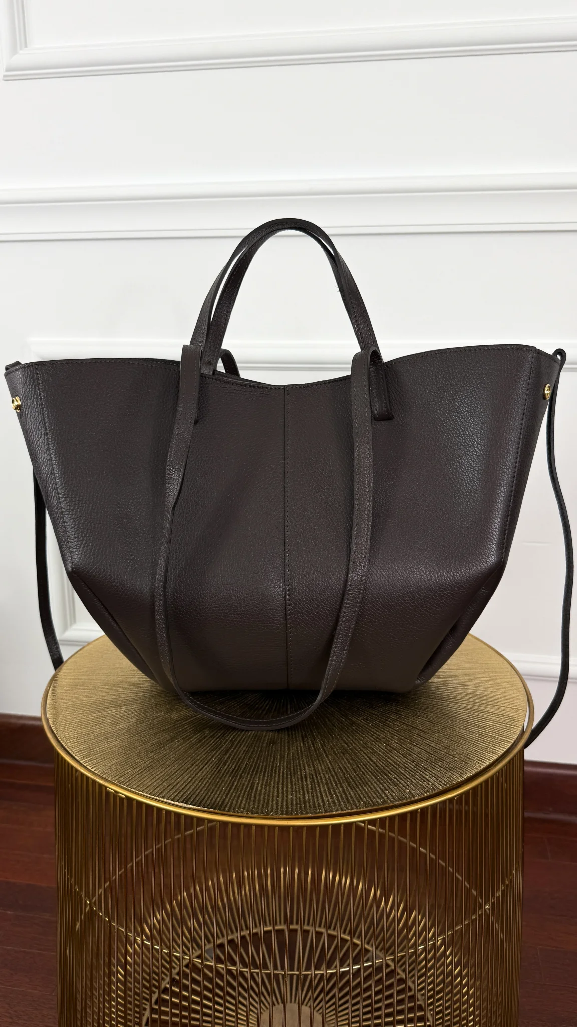 Skórzana torebka Fino czekoladowa