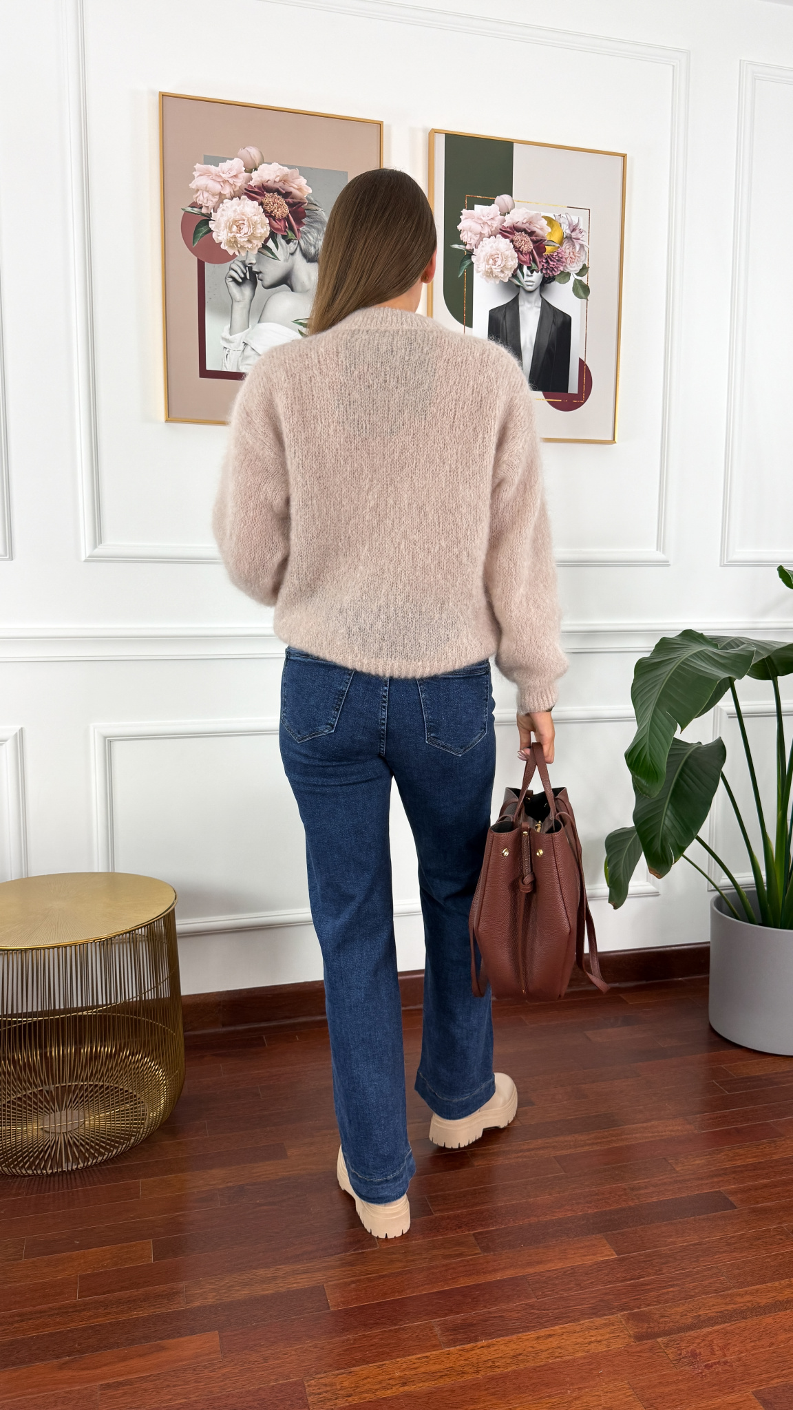 Moherowy półgolf Ingrid beżowy