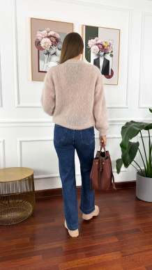 Moherowy półgolf Ingrid beżowy