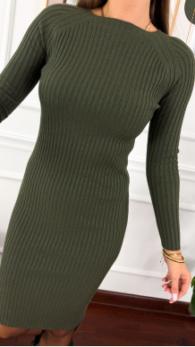 Wiskozowa sukienka Talia oliwkowa