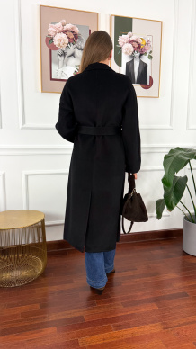 Wełniany płaszcz Astrid czarny