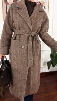 Kaszmirowy płaszcz Vita brązowy