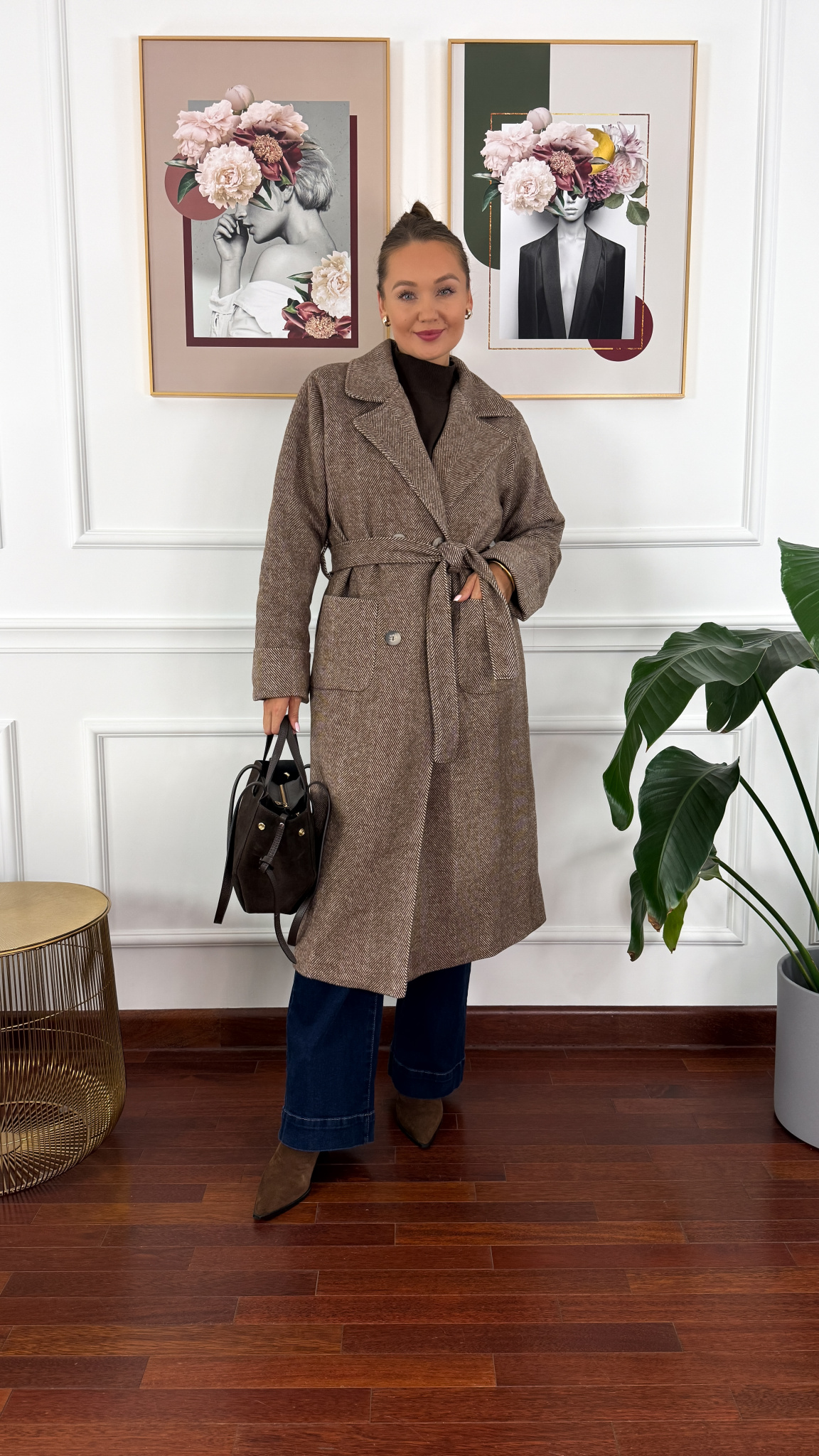 Kaszmirowy płaszcz Vita brązowy