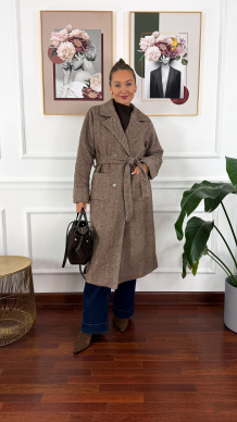 Kaszmirowy płaszcz Vita brązowy