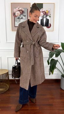 Kaszmirowy płaszcz Vita brązowy