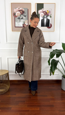 Kaszmirowy płaszcz Vita brązowy