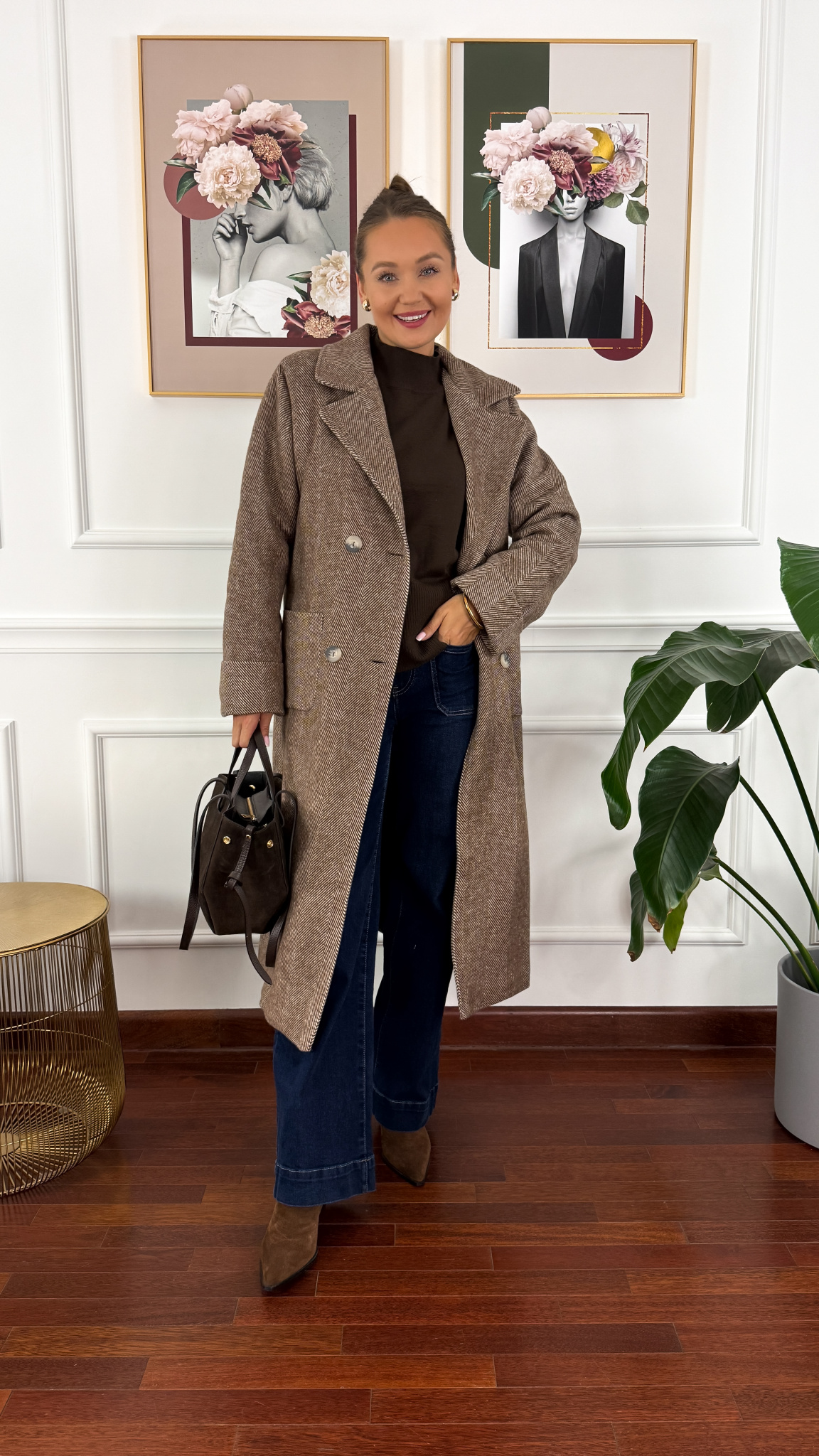 Kaszmirowy płaszcz Vita brązowy