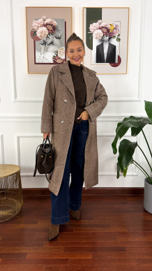 Kaszmirowy płaszcz Vita brązowy