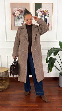 Kaszmirowy płaszcz Vita brązowy