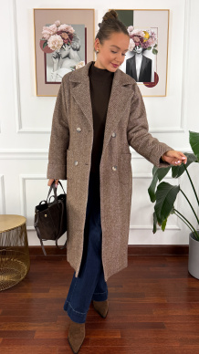 Kaszmirowy płaszcz Vita brązowy