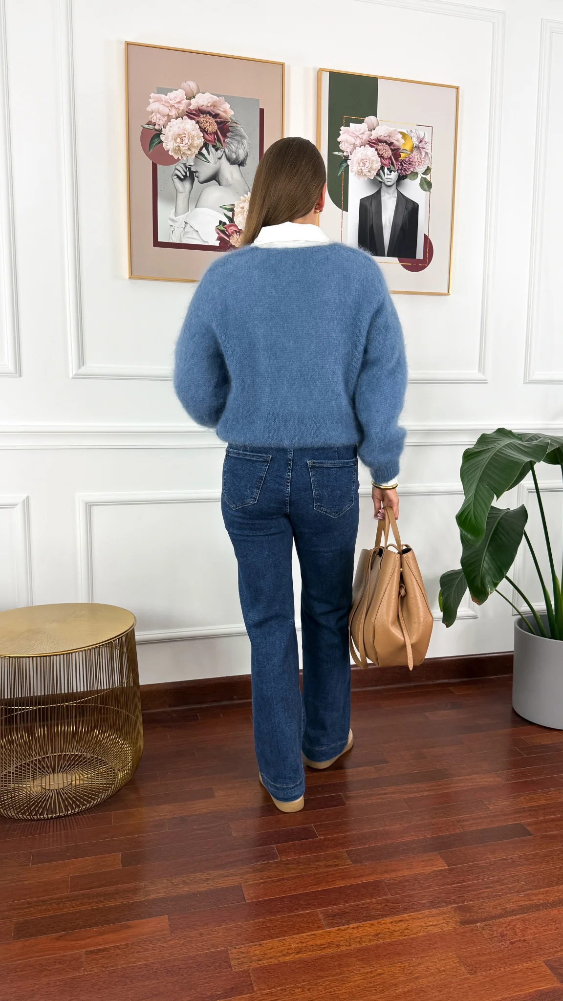 Moherowy sweter Lily niebieski