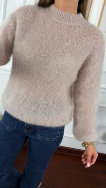 Moherowy półgolf Ingrid beżowy