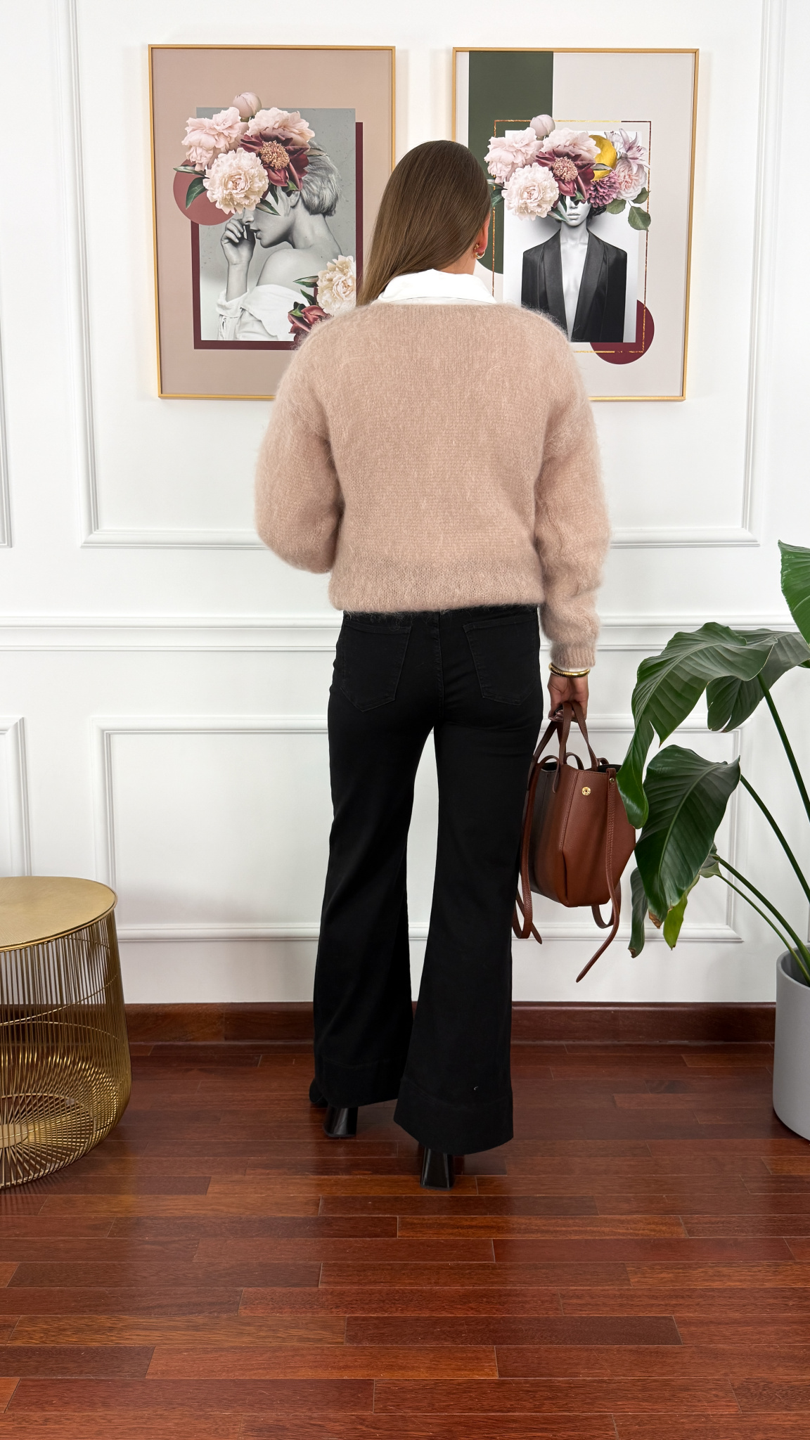 Moherowy sweter Lily beżowy