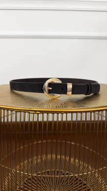 Skórzany pasek Sol zamszowy czekoladowy