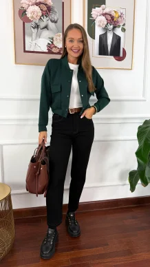 Jeansowe spodnie Zita balloon ciemny denim