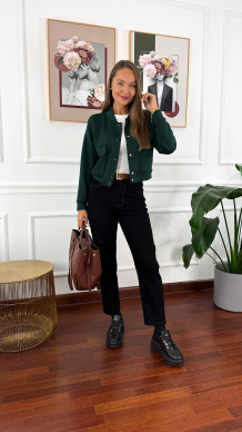 Jeansowe spodnie Zita balloon ciemny denim