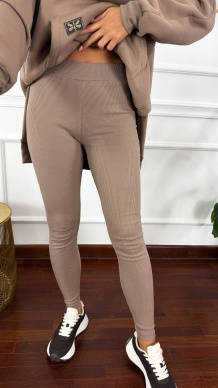 Bawełniany komplet dresowy Celine beżowy