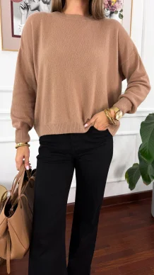 Wełniany sweter Zaria camel