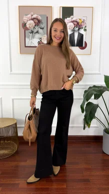 Wełniany sweter Zaria camel