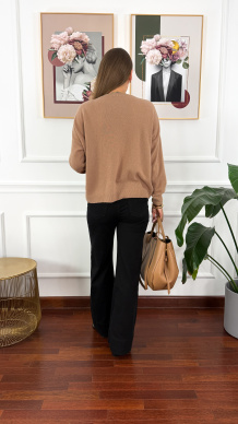 Wełniany sweter Zaria camel