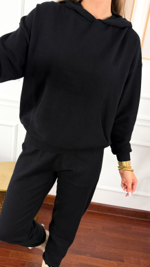 Wiskozowy komplet Eira czarny