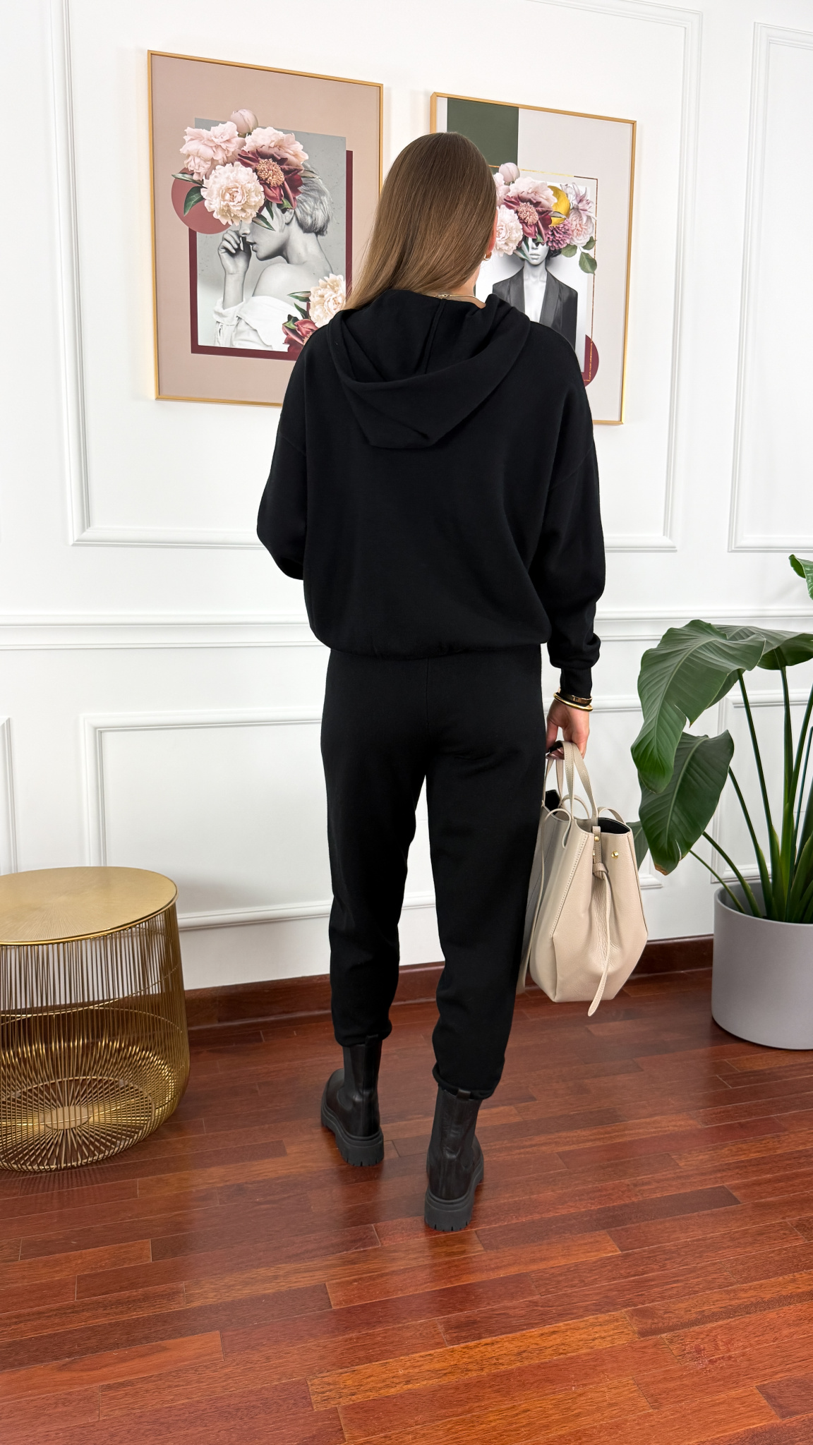 Wiskozowy komplet Eira czarny